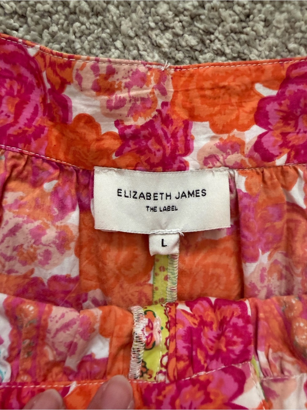 Elizabeth James - size L - Floral Scallop Hem Shorts - - Picture 3 of 7